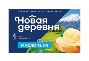 Масло сладко-сливочное несоленое Новая деревня 72,5% 180г