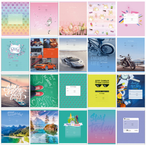 Тетрадь 18л. линия ErichKrause микс 1шт