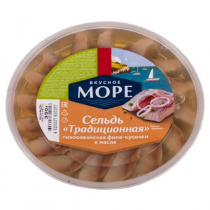 Пресервы Сельдь филе-кусочки в масле "Традиционная" Вкусное море 350г
