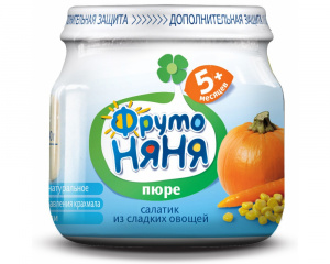 Пюре Фруто Няня цв.ка/кукур/мор, 80г