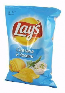 Чипсы Лейс Сметана и зелень 80г