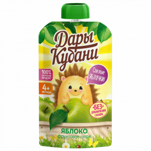 Пюре детское Дары Кубани яблоко, 90 г