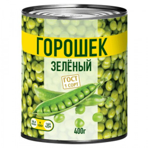 Горошек зеленый Штурвал ГОСТ 1с 400г