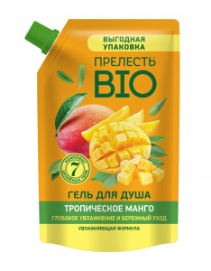 Гель для душа Прелесть био Тропическое манго 1л