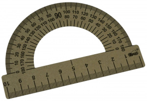 Канц Транспортир 10см металлический Пчелка