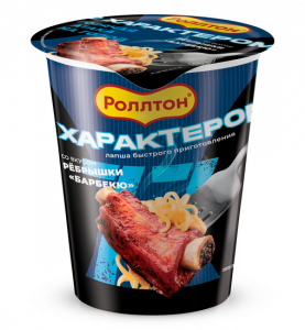 Лапша б/п ребрышки Барбекю Роллтон стакан 70г