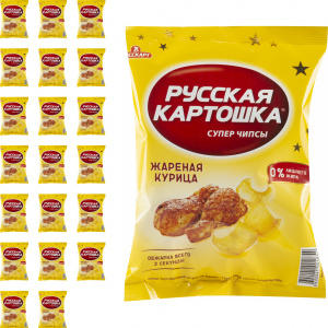 Чипсы Русская картошка картофельные со вкусом курицы 20 гр.