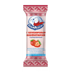 Сырок глазированный Белый медведь клубника 40г