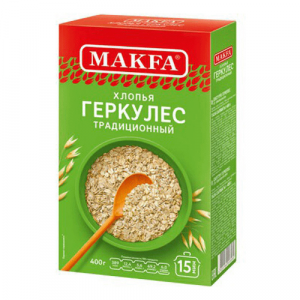Хлопья овсяные геркулес традиционный Макфа 400г