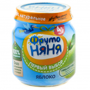 Пюре Фруто Няня яблоко без сахара с 4 месяцев 100г