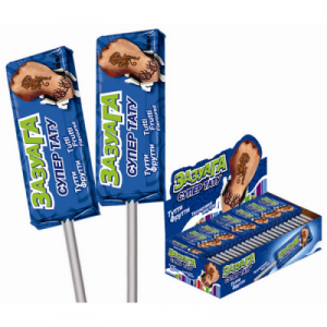 Жевательная конфета Зазуага с татуировкой на палочке Фруктовый вкус 11,2г