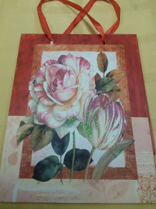 Пакет подарочный Роза 18*23см