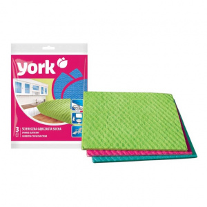 Салфетка York губчатая 3шт