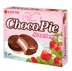Печенье Чоко Пай Lotte клубника 12шт 336г