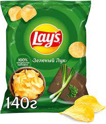 Чипсы Лейс Зеленый лук 140г