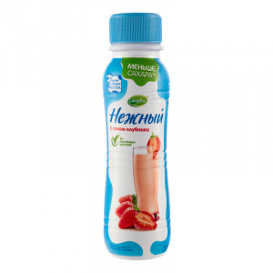 Йогурт питьевой Нежный с соком клубника 0,1% 285г