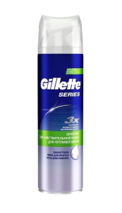 Пена для бритья Джилет для чувствительной кожи с алоэ, 250мл