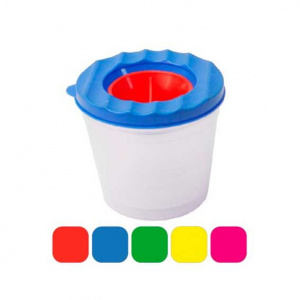 Стакан непроливайка, с держателем для кистей  Пчелка 1шт