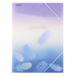 Папка на резинке А4 de VENTE сиреневая с паттерном