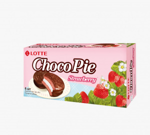 Печенье Чоко Пай Lotte клубника 6шт. 168г