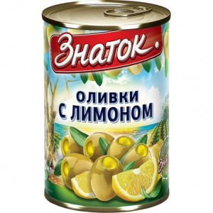 Оливки с лимоном Знаток 300мл
