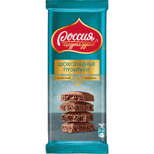 Шоколад Россия щедрая душа шоколадные пузырьки ,75г