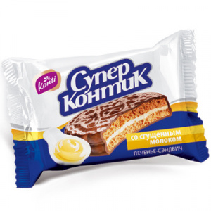 Печенье сэндвич со сгущенным молоком Супер Контик 50г