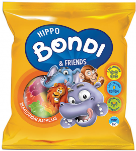 Жевательный мармелад Hippo Bondi & Friends с витаминами 100г