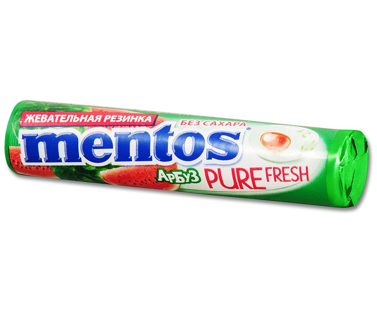 Жевательная резинка Mentos PURE FRESH Арбуз, 15.5г