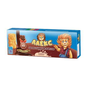 Пирожное бисквитное Львенок Алекс с шок.начинкой 150 г