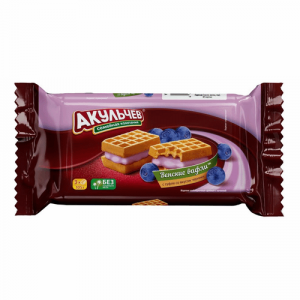 Венские Вафли со вкусом черники Акульчев 105г