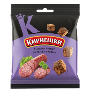 Сухарики Кириешки ржаные салями, 40 гр.