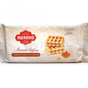 Мягкие вафли с вареной сгущенкой Яшкино 120г