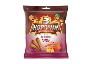 Сухарики Три корочки ржаные семга и сыр 40г