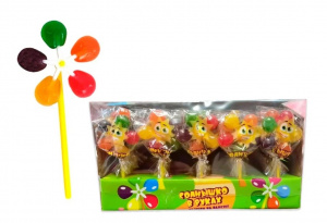 Карамель леденцовая на палочке Солнышко в руках