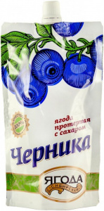 Черника протертая с сахаром Ягода сибирская 280г