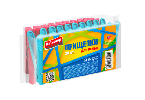 Прищепки для белья 20шт, пластик