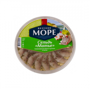 Пресервы сельдь филе-кусочки в масле "Матье", Вкусное море, 180г