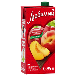 Напиток сокосодержащий Любимый Солнечный нектарин 0,95л