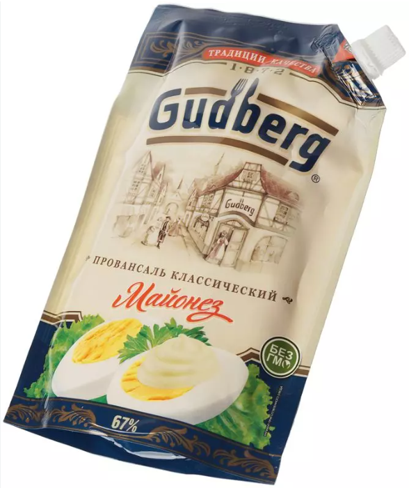 Майонез "Gudberg" Провансаль 67% дой пак 380мл 1/20шт "ПК Ильинское-95"    0951