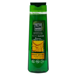 Шампунь Чистая линия для всех типов волос, укрепляющий фитотерапия, крапива, 250мл