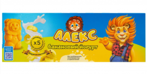 Пирожное бисквитное Львенок Алекс с начинкой Банановый Йогурт 150 г