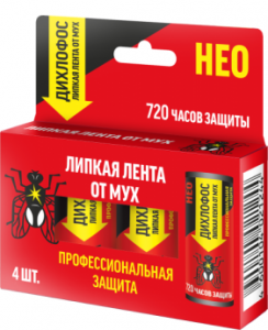 Липкая лента для мух Дихлофос Нео, 4шт