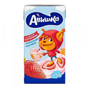 Молочный коктейль Авишка Клубника 2.5% 0.2л