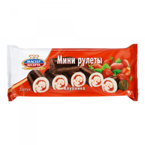 Мини рулеты клубника  Мастер десерта 175г 