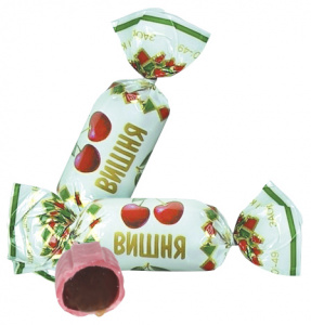 Карамель с фруктово-ягодной начинкой Вишня 1кг
