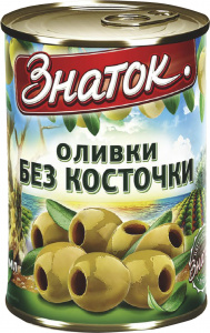 Оливки б/к Знаток жб, 280г