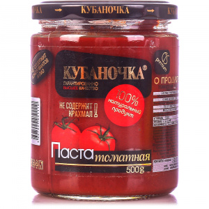 Томатная паста Кубаночка 500г
