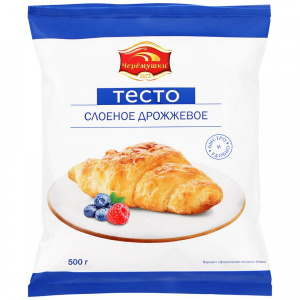Тесто замороженное Черемушки слоеное дрожжевое 500г
