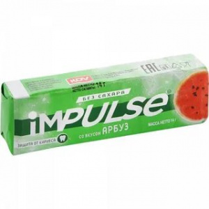 Жевательная резинка Импульс со вкусом арбуза 14гр